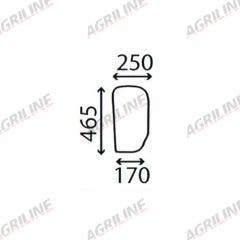 Cab Glass- RH Lower Front- Green Tint suitable for Ford & Fordson -  83925759