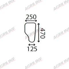 Cab Glass- LH Lower Front- Clear suitable for Ford & Fordson -  83925761