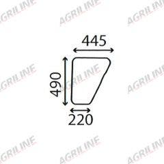 Cab Glass- Lower Door- Clear suitable for Ford & Fordson -  83914254