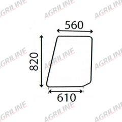 Cab Glass- Top Door- Green Tint suitable for Ford & Fordson -  83934057