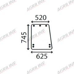 Cab Glass- Opening Side Window- Clear suitable for Ford & Fordson -  83904554