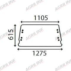 Cab Glass - Rear Window - 83909853 suitable for Ford & Fordson -  83909853