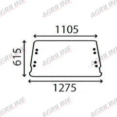 Cab Glass - Rear Window - 83909854 suitable for Ford & Fordson -  83909854