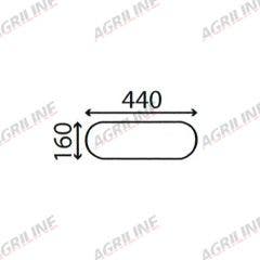 Cab Glass - Lower Rear - 83909609 suitable for Ford & Fordson -  83909609