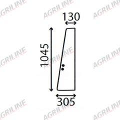Cab Glass- Opening Top Front Door - Green Tint suitable for Massey Ferguson -  3389399M1  3389399M2