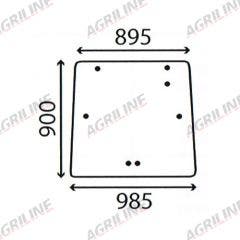 Cab Glass- Rear Window - Green Tint suitable for Massey Ferguson -  3618433M2