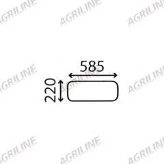 Cab Glass - Lower Rear Window - 3302607M1 suitable for Massey Ferguson -  3302607M1