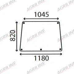 Cab Glass- Front Window - Green Tint suitable for Massey Ferguson -  3301875M3