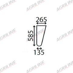 Cab Glass- Lower Front RH/LH– Clear suitable for Massey Ferguson -  1887801M1