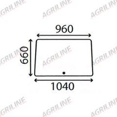 Cab Glass- Front Window- Clear suitable for Massey Ferguson -  1864703M1
