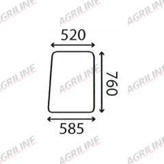 Cab Glass- Front Side Window- Clear suitable for Massey Ferguson -  1878462M1