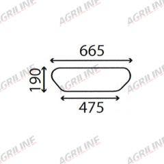 Cab Glass - Top Lower Rear - 1897859M1