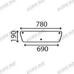 Cab Glass - Lower Rear - 3476137M1