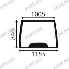 Cab Glass- Curved Front Window - Green Tint suitable for New Holland -  