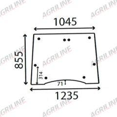 Cab Glass- Opening Front Window - Clear suitable for Case International -  144986A1