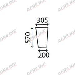 Cab Glass- Lower Front- Clear suitable for Case International -  144730A1