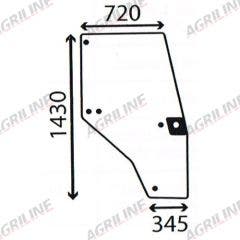 Cab Glass-Curved RH Door - Clear suitable for Case International -  144969A1
