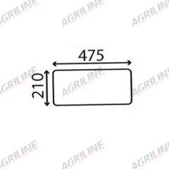 Cab Glass - Lower Rear - 144731A1 suitable for Case International -  144731A1