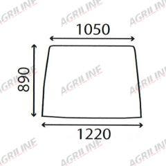 Cab Glass- Front Window - Green Tint suitable for Case International -  3233045R2