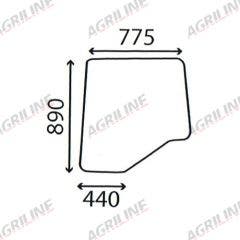 Cab Glass- Door Single Panel - Green Tint suitable for Case International -  1975195C2