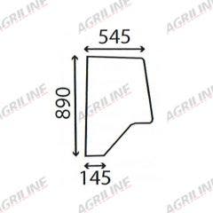 Cab Glass- Fixed Rear Top Door - Green Tint suitable for Case International -  3233051R2