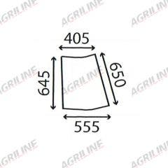 Cab Glass- Curved LH Corner - Green Tint suitable for Case International -  3233040R1