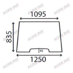 Cab Glass- Front Window (Laminated) - Clear