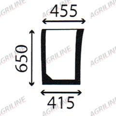 Cab Glass-Curved RH Lower Front - Green Tint suitable for Case International -  190029A5