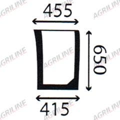 Cab Glass-Curved LH Lower Front - Green Tint suitable for Case International -  190030A5