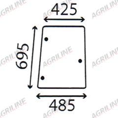 Cab Glass-Curved RH Side Window - Green Tint suitable for Case International -  192002A3