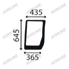 Cab Glass - Curved RH Lower Front- Green Tint suitable for New Holland -  