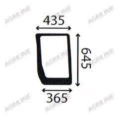 Cab Glass - Curved LH Lower Front- Green Tint suitable for New Holland -  