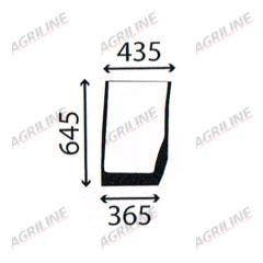 Cab Glass - Curved RH Lower Front- Green Tint suitable for New Holland -  