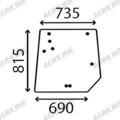Cab Glass- MF 5400- Rear Window- Green Tint suitable for Massey Ferguson -  4272761M1