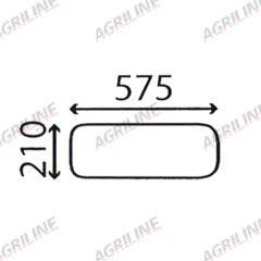 Cab Glass- MF 5400- Lower Rear Window- Green Tint