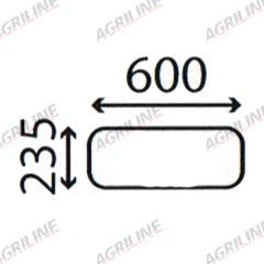 Cab Glass- MF 5400- Lower Rear Window- Green Tint suitable for Massey Ferguson -  4282860M1