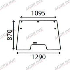 Cab Glass- Front Window- Green Tint suitable for Deutz -  4383606