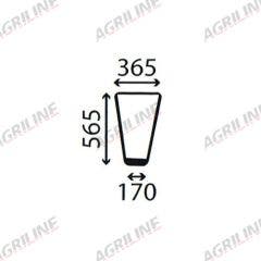 Cab Glass- RH Lower Front- Clear suitable for Deutz -  4386427