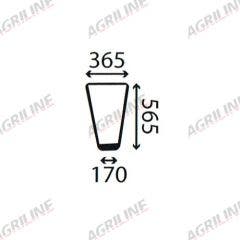 Cab Glass- LH Lower Front- Clear suitable for Deutz -  4386426