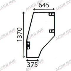 Cab Glass- Curved LH Door- Green Tint suitable for Deutz -  4402778