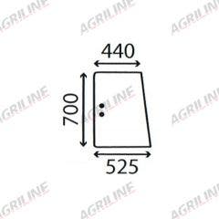 Cab Glass- Side Window- Green Tint suitable for Deutz -  4383618