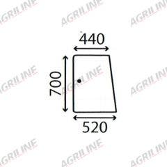 Cab Glass-Side Window- Green Tint suitable for Deutz -  4390723