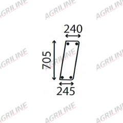 Cab Glass-Side Rear Window- Green Tint suitable for Deutz -  4383615