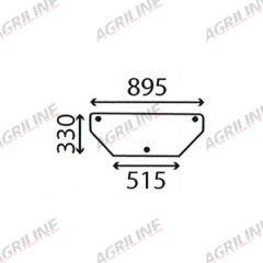 Cab Glass-Lower Rear- Clear