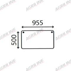 Cab Glass-Lower Rear- Clear
