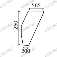 Cab Glass- Curved LH Door, Green Tint suitable for Fiat -  5130883
