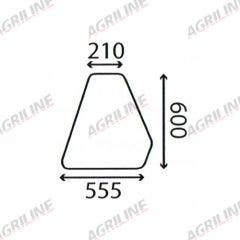 Cab Glass-Curved RH Side Window- Green Tint suitable for Fiat -  5120189