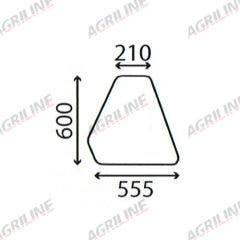 Cab Glass- Curved LH Side Window- Green Tint suitable for Fiat -  5120190