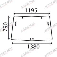 Cab Glass- Front Window- Clear suitable for John Deere tractor