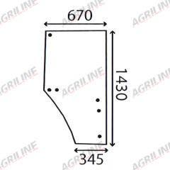 Cab Glass- RH Door- Green Tint suitable for John Deere tractor